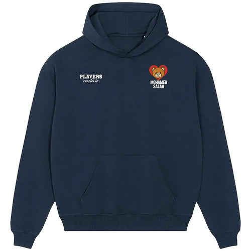 Mohamed Salah Bear hoodie – navy men's hoodie featuring the Mohamed Salah Bear Players Couture logo