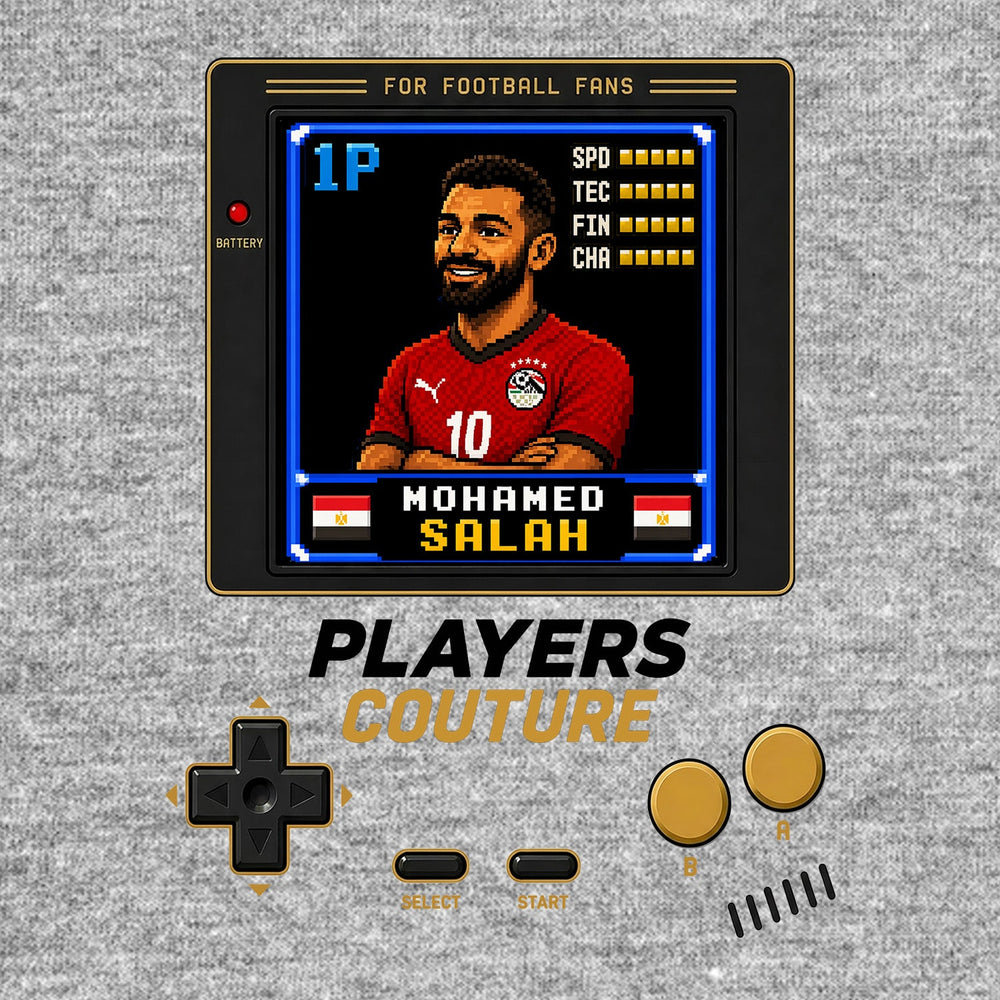 Mohamed Salah 1P 8-Bit t-shirt retro gaming design by Players Couture