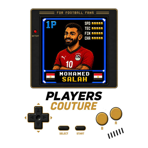 Mohamed Salah 1P 8-Bit t-shirt retro gaming design by Players Couture