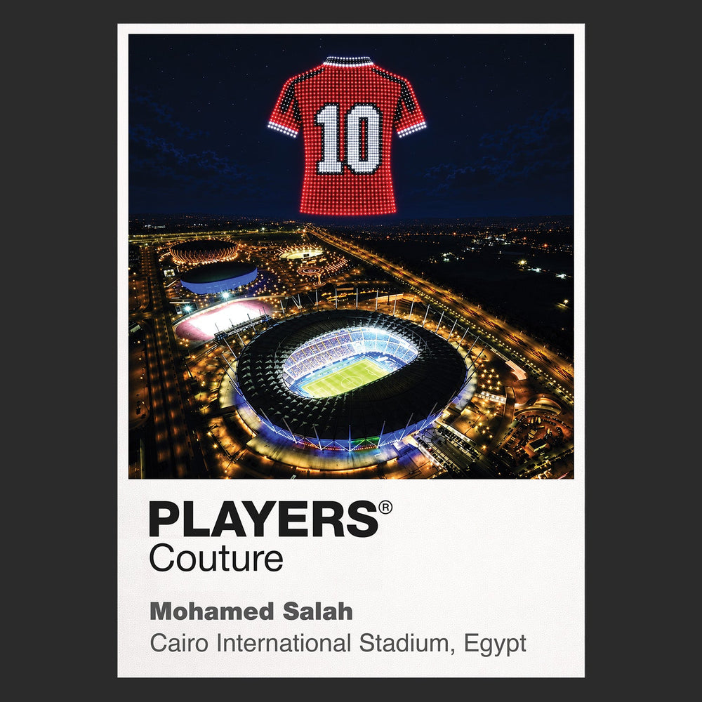 Mohamed Salah Egypt number 10 Icons in Lights Frame artwork in black