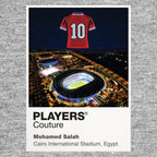 Mohamed Salah Egypt number 10 Icons in Lights Frame artwork in grey