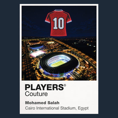 Mohamed Salah Egypt number 10 Icons in Lights Frame artwork in navy
