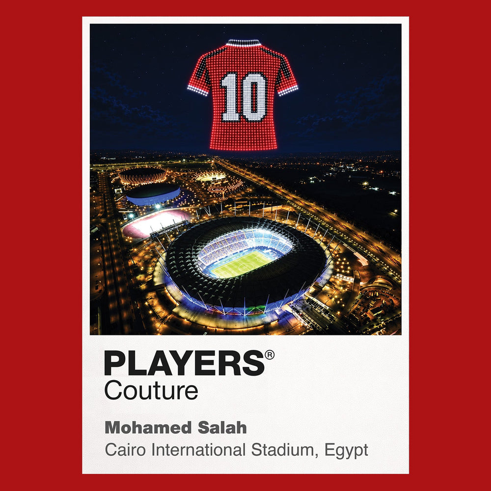 Mohamed Salah Egypt number 10 Icons in Lights Frame artwork in red