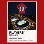 Mohamed Salah Egypt number 10 Icons in Lights Frame artwork in red