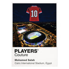 Mohamed Salah Egypt number 10 Icons in Lights Frame artwork in white
