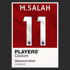 Mohamed Salah 11 Football Shirt Frame Men's Hoodie – black close-up detail shot of the Mohamed Salah 11 Football Players