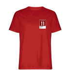 Mohamed Salah 11 Football t-shirt – red men's t-shirt featuring the Mohamed Salah 11 Football Players Couture logo