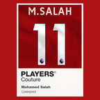 Mohamed Salah 11 Football Shirt Frame Men's Hoodie – red close-up detail shot of the Mohamed Salah 11 Football Players