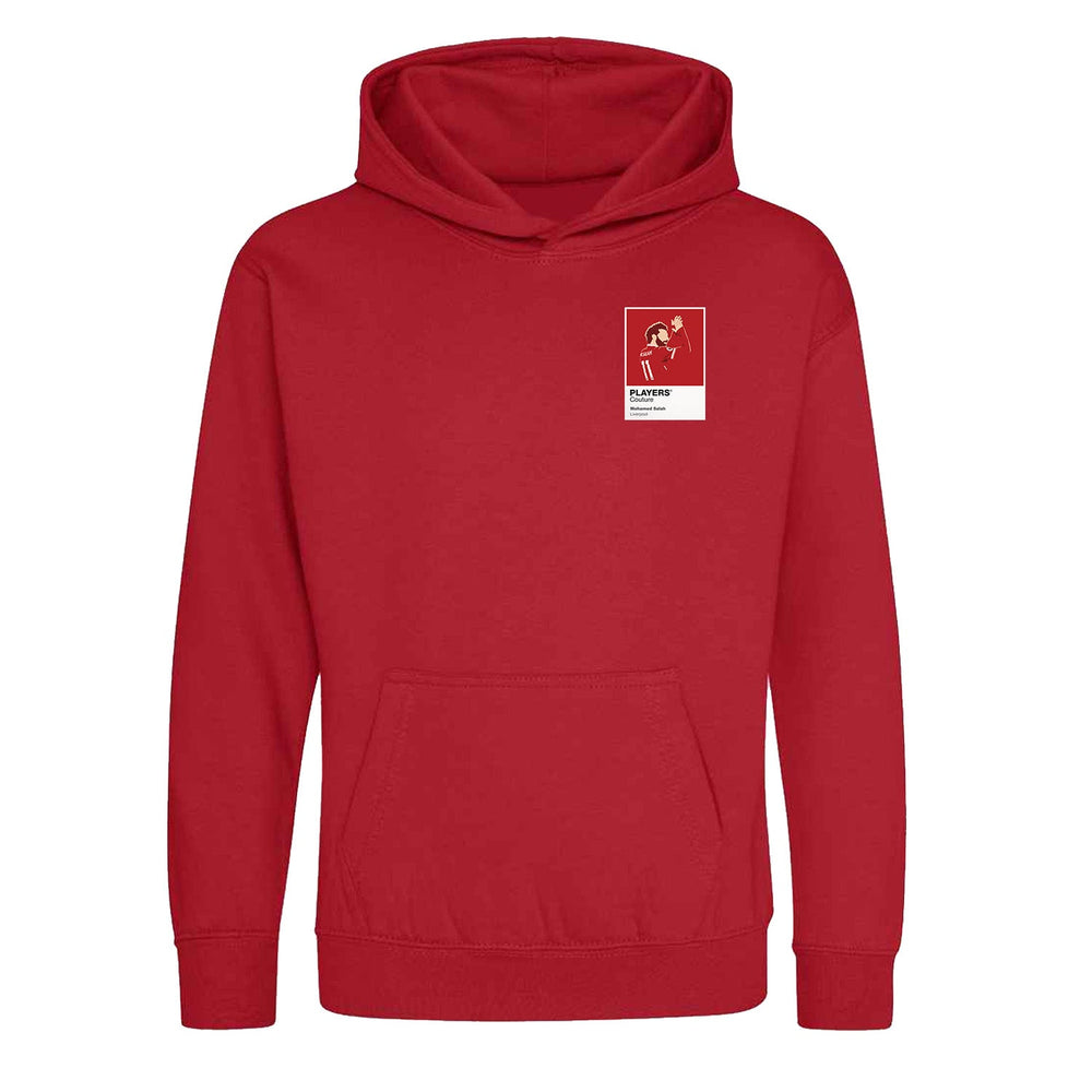 Mohamed Salah Liverpool Icon Frame Kids Hoodie — Red