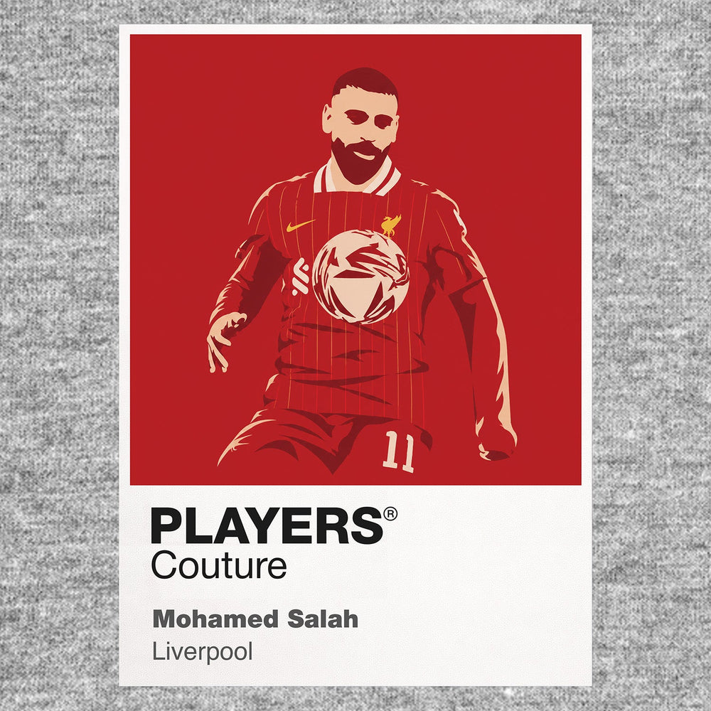 Mohamed Salah Liverpool 2 Icon Frame — Pantone-style player illustration art card