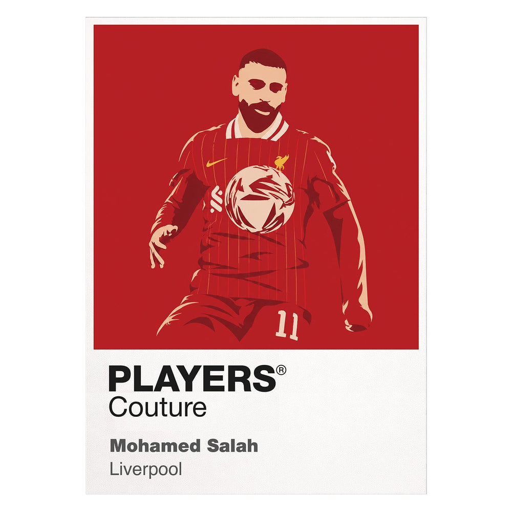 Mohamed Salah Liverpool 2 Icon Frame — Pantone-style player illustration art card