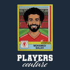 Mohamed Salah Liverpool Classic Sticker Men's T-Shirt – close-up detail shot of the Mohamed Salah Liverpool Players Couture