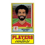 Mohamed Salah Liverpool Classic Sticker Men's T-Shirt – close-up detail shot of the Mohamed Salah Liverpool Players Couture
