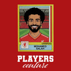 Mohamed Salah Liverpool Classic Sticker Men's T-Shirt – close-up detail shot of the Mohamed Salah Liverpool Players Couture