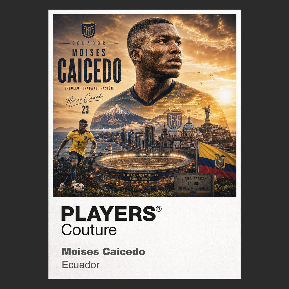 Moises Caicedo Ecuador Atlas Frame artwork by Players Couture