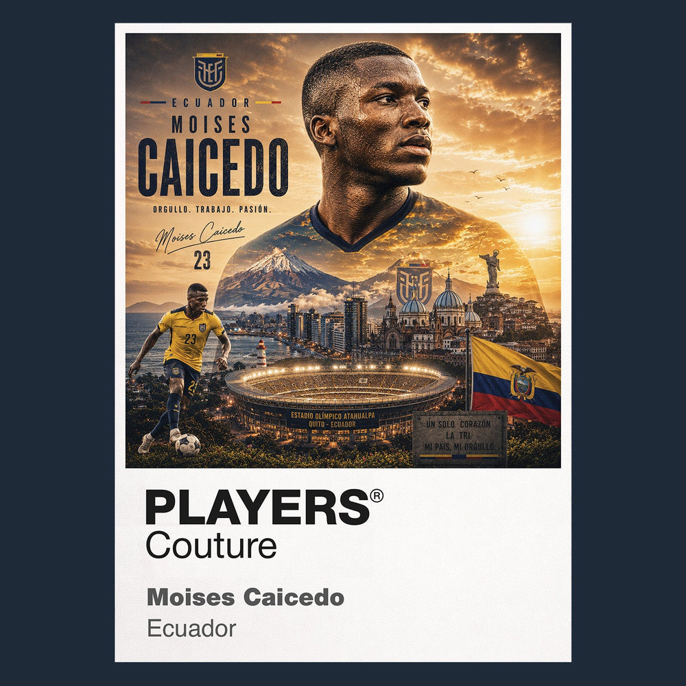 Moises Caicedo Ecuador Atlas Frame artwork by Players Couture