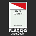 Monaco Monopoly Card hoodie – black men's hoodie with white Monaco Monopoly Card letters and Players Couture logo on the