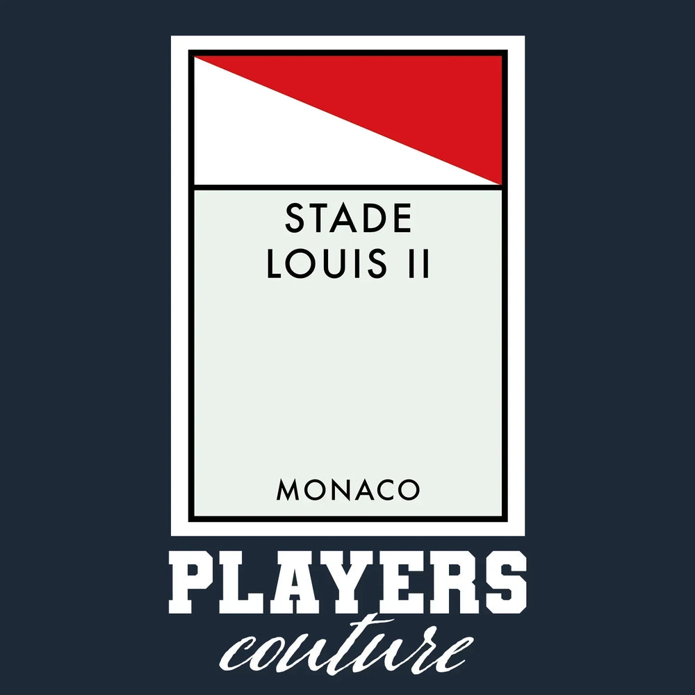 Monaco hoodie – navy men's hoodie with white Monaco letters and Players Couture logo on the chest