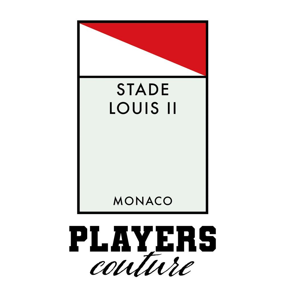 Monaco Monopoly Card hoodie – white men's hoodie with black Monaco Monopoly Card letters and Players Couture logo on the