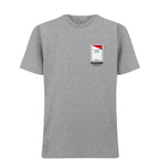 Monaco Monopoly Card t-shirt – close-up of white Monaco Monopoly Card lettering and Players Couture logo on the chest