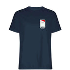 Monaco Monopoly Card t-shirt – red men's t-shirt with white Monaco Monopoly Card letters and Players Couture logo on the