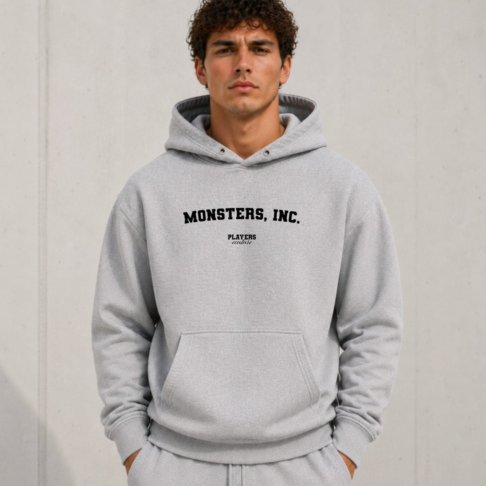 Monsters, Inc. name-print hoodie - grey