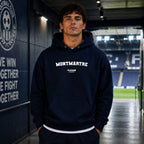 Montmartre name-print hoodie - navy