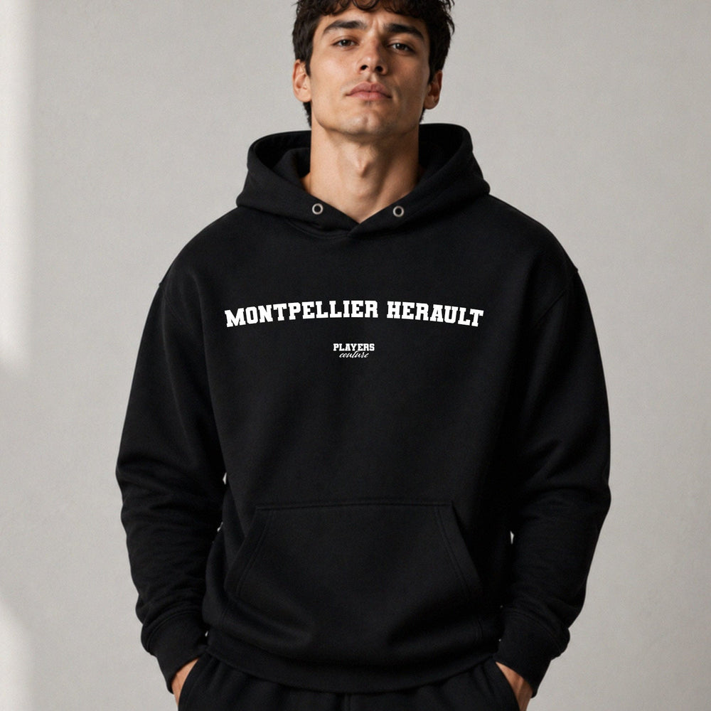 Montpellier Herault name-print hoodie - black