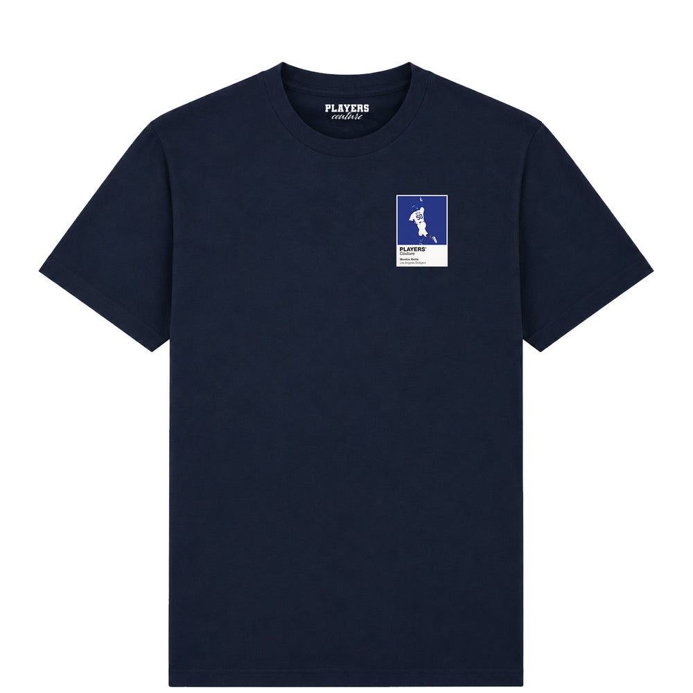 Mookie Betts Dodgers Baseball Icon Frame Men's T-Shirt - Navy