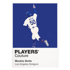 Mookie Betts Dodgers Baseball Icon Frame - Icon Design