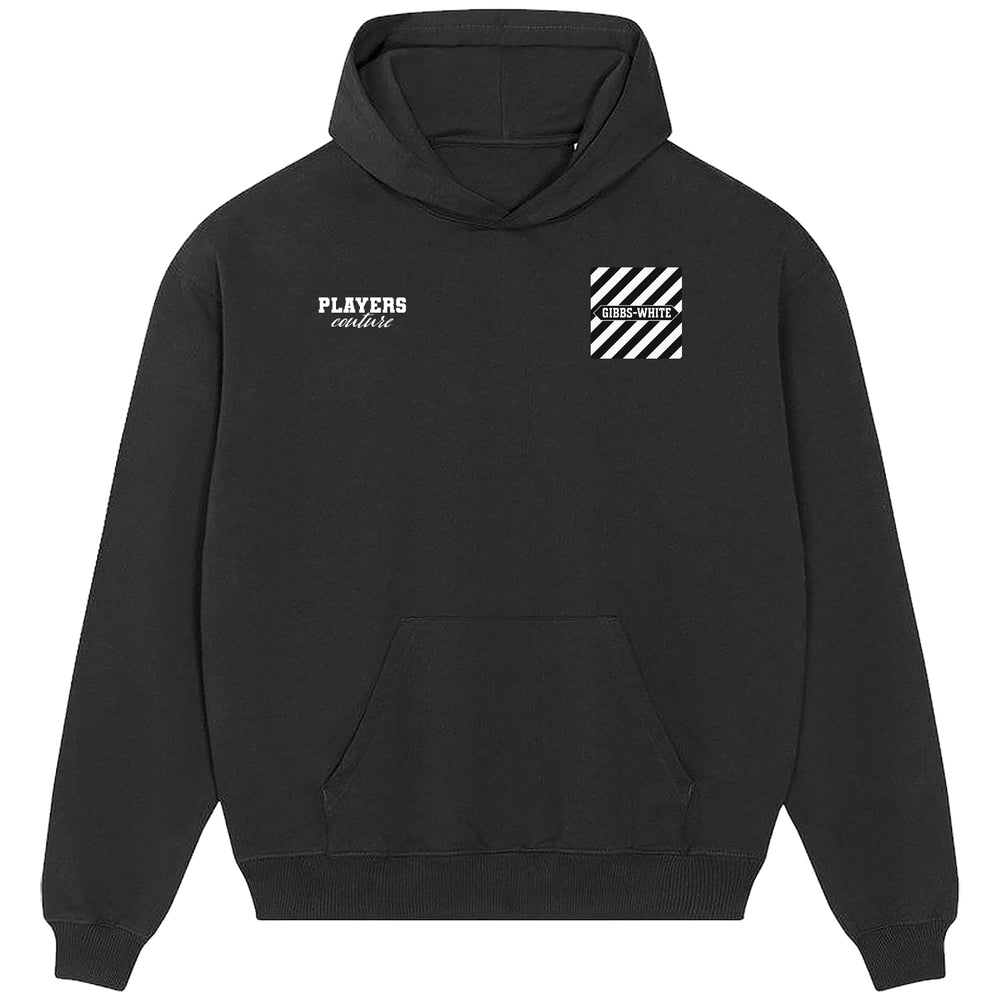 Morgan Gibbs White Logo Players Couture Men's Casual Hoodie Black