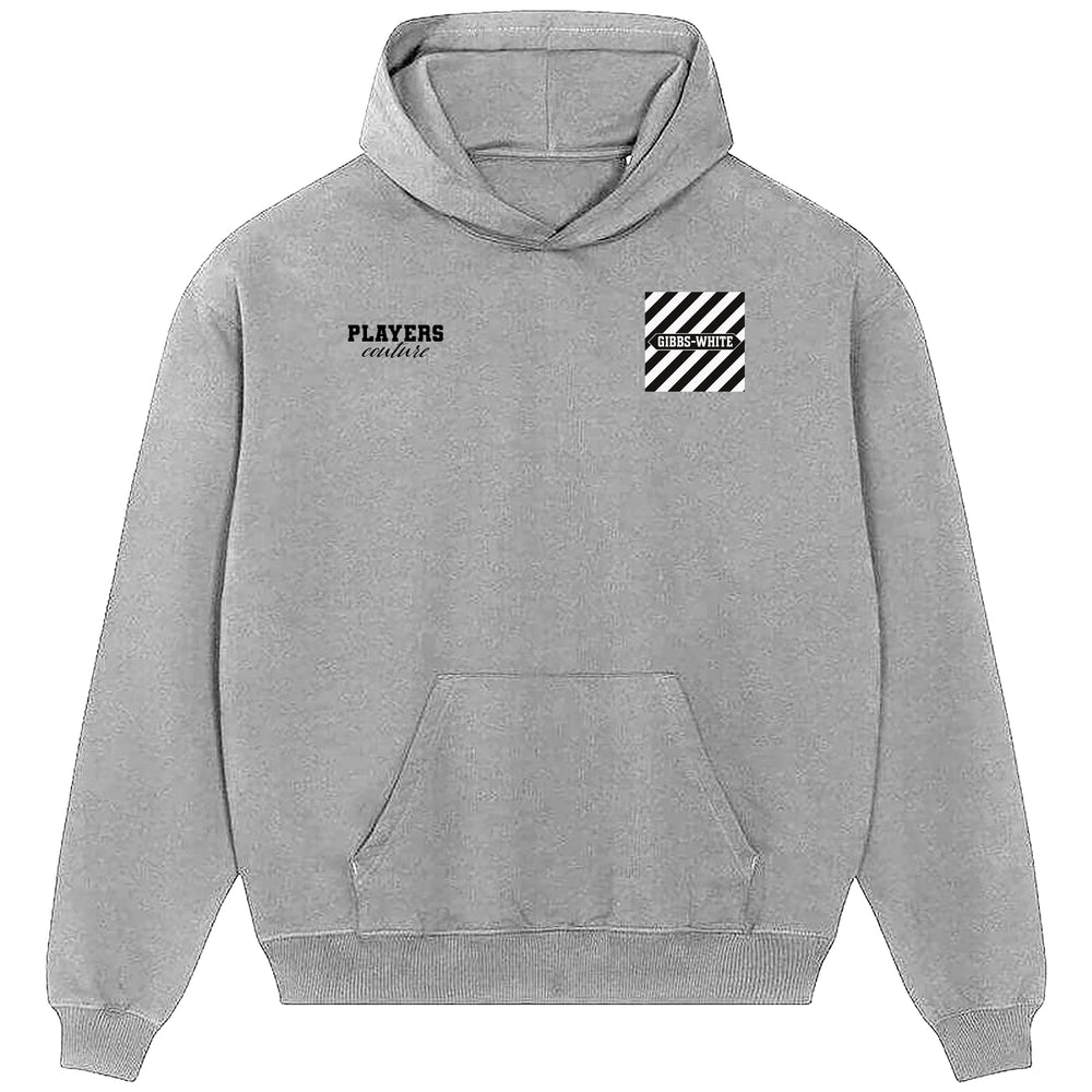 Morgan Gibbs White Logo Players Couture Men's Casual Hoodie Gray