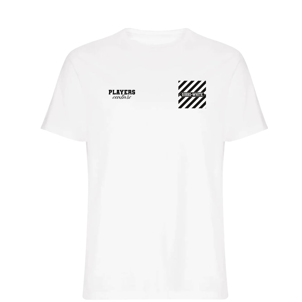 Morgan Gibbs White Logo Players Couture Mens T-Shirt White