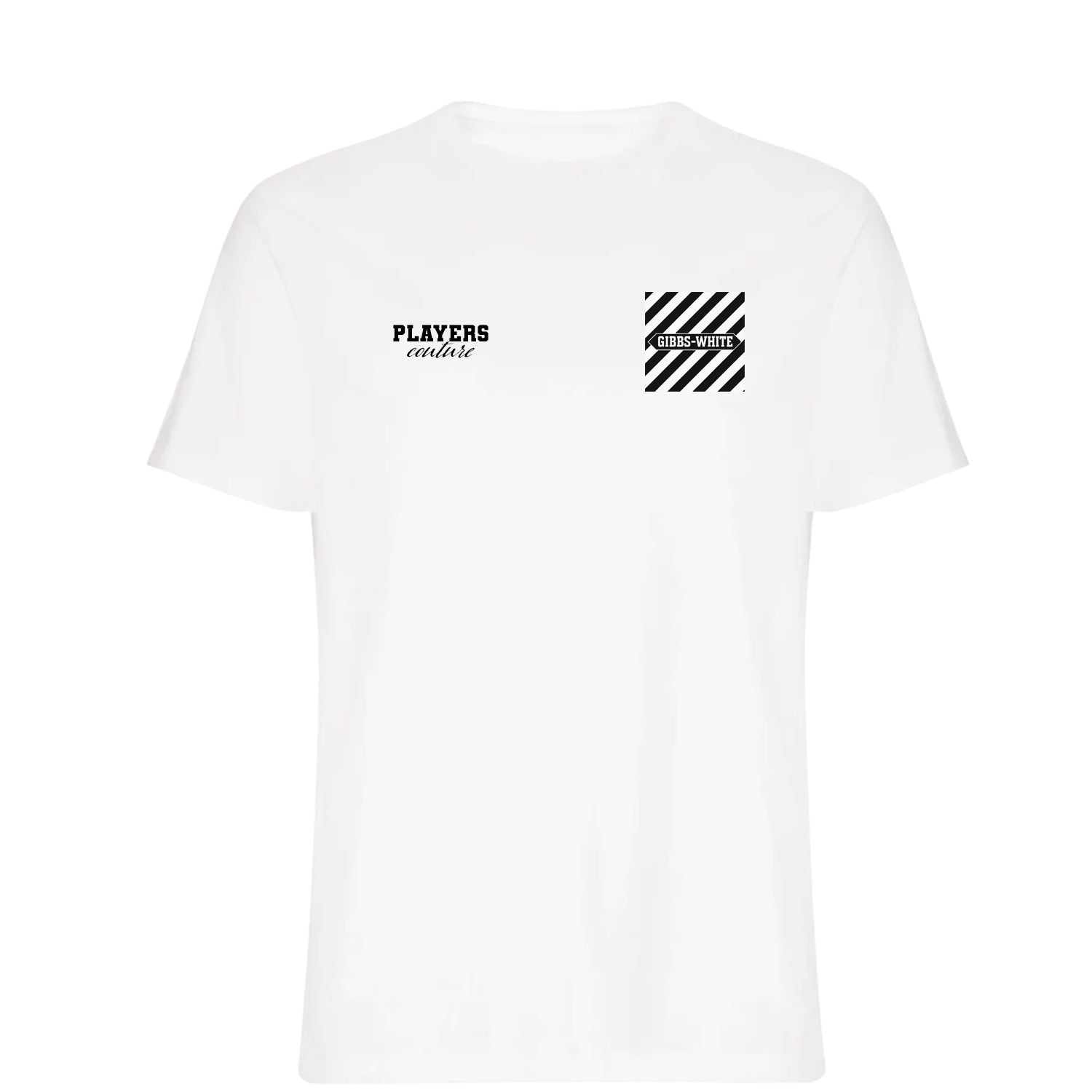 Morgan Gibbs White Logo Players Couture Mens T-Shirt White