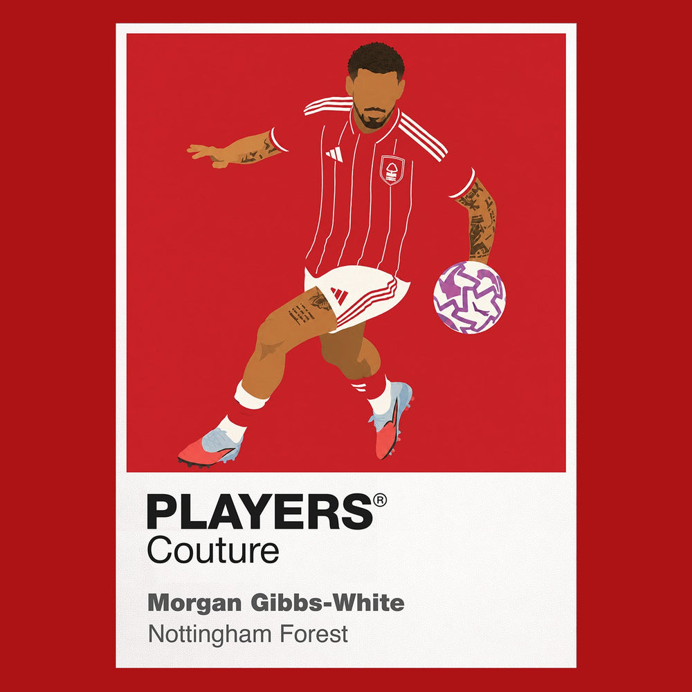 Morgan Gibbs-White Nottingham Forest red Icon Frame artwork detail