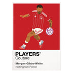 Morgan Gibbs-White Nottingham Forest white Icon Frame artwork detail