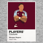 Morgan Rogers Aston Villa Icon Frame Men's Hoodie — Gray Artwork