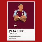 Morgan Rogers Aston Villa Icon Frame Men's Hoodie — Red Artwork