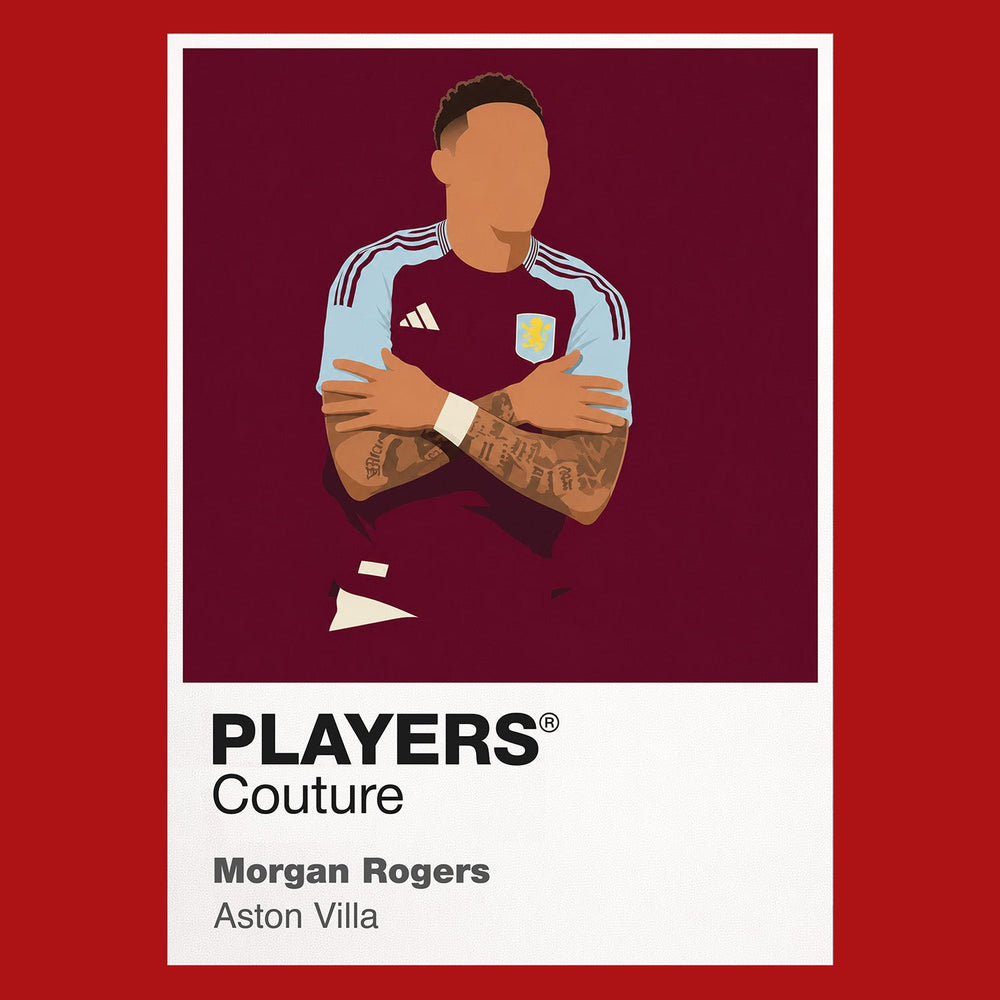 Morgan Rogers Aston Villa Icon Frame Kids Hoodie — Red Artwork