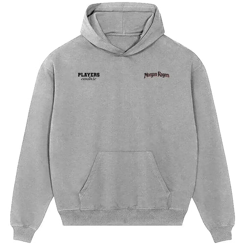 Morgan Rogers hoodie – grey men's hoodie featuring the Morgan Rogers Players Couture logo