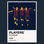 Lionel Messi, Luis Suarez, Neymar Jr Barcelona Icon Frame — Navy