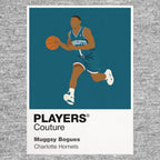 Muggsy Bogues Hornets Basketball Icon Frame Men's T-Shirt