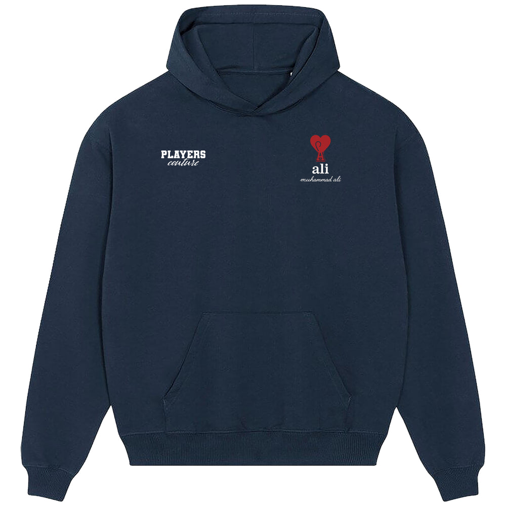 Muhammad Ali Logo Players Couture Men's Casual Hoodie Navy