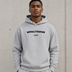 Muralitharan name-print hoodie - grey