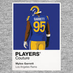 Myles Garrett Los Angeles Rams grey Icon Frame artwork detail