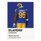 Myles Garrett Los Angeles Rams white Icon Frame artwork detail