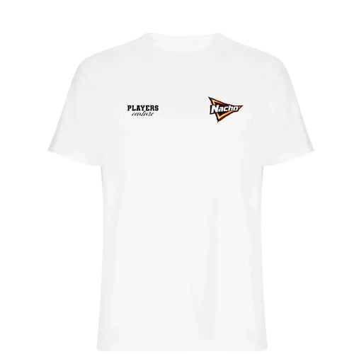 Nacho t-shirt – white men's t-shirt featuring the Nacho Players Couture logo