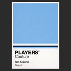 Napoli Classic Football Shirt Colours Frame Men's T-Shirt – black close-up detail shot of the Napoli Players Couture logo