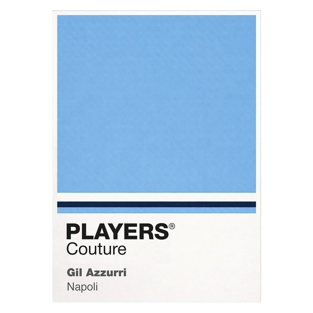Napoli Classic Football Shirt Colours Frame Men's T-Shirt – white close-up detail shot of the Napoli Players Couture logo