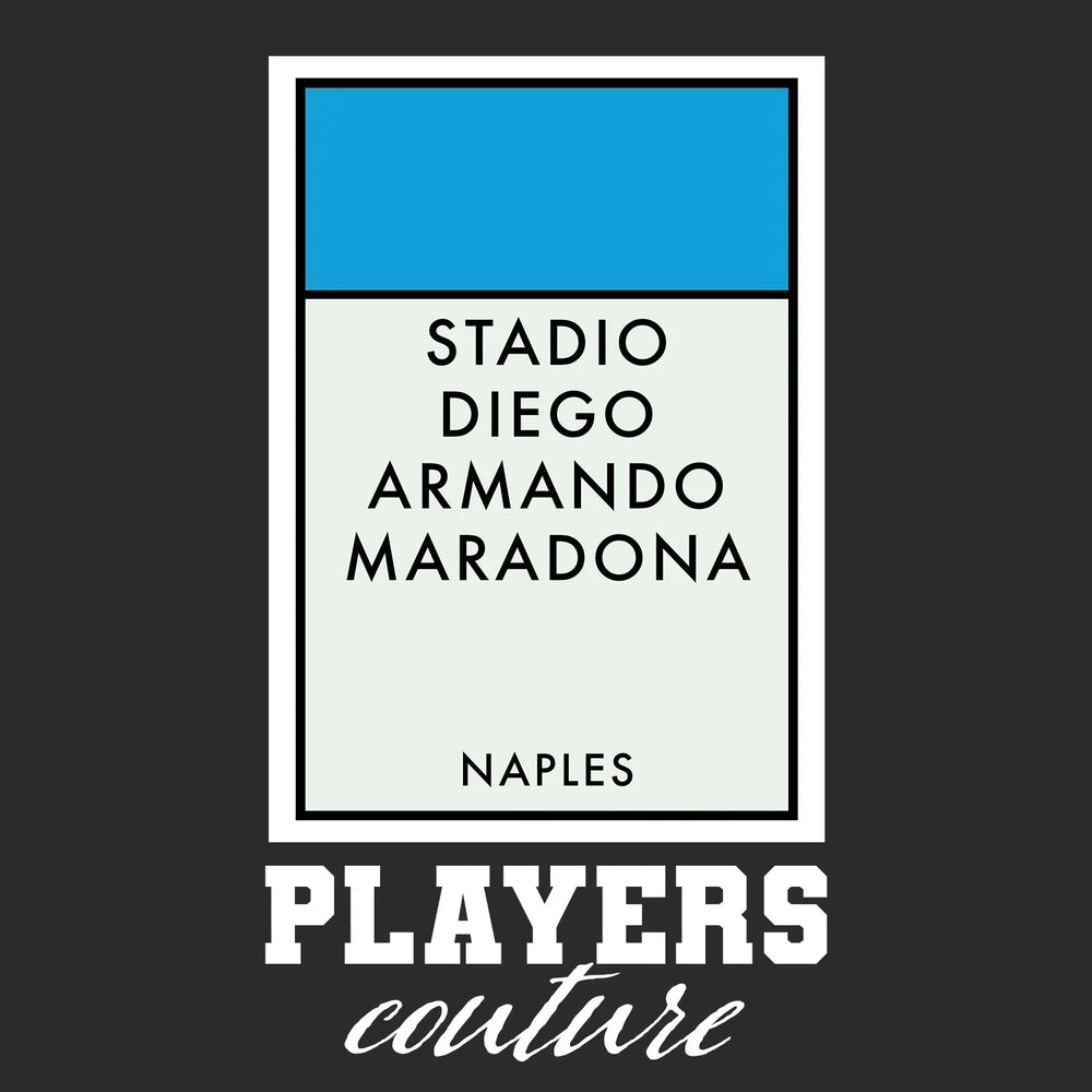 Napoli Monopoly Card hoodie – black men's hoodie with white Napoli Monopoly Card letters and Players Couture logo on the